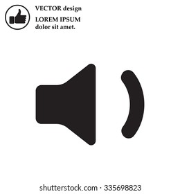 volume low sign, vector design for website 