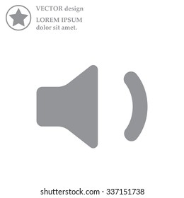 volume low sign, vector design for website 