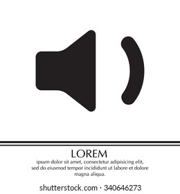 volume low sign, vector design for website 