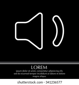 volume low sign, vector design for website. line icon 