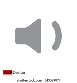 volume low sign, vector design for website 