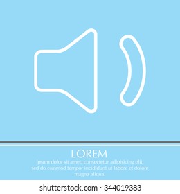 volume low sign, vector design for website. line icon 