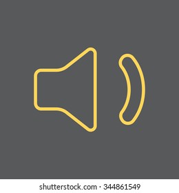 volume low sign, vector design for website. line icon 