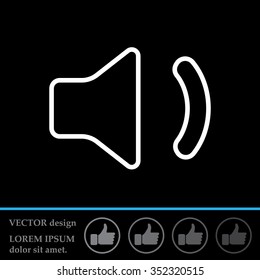volume low sign, vector design for website. line icon 
