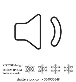 volume low sign, vector design for website. line icon 