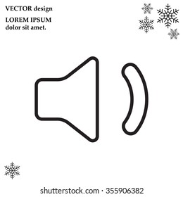volume low sign, vector design for website. line icon 