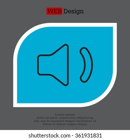 volume low sign, vector design for website. line icon 
