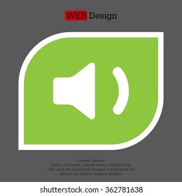 volume low sign, vector design for website 