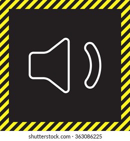 volume low sign, vector design for website. line icon 