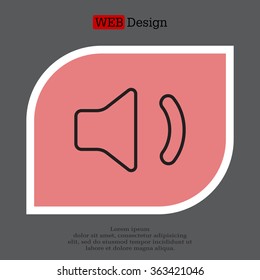 volume low sign, vector design for website. line icon 