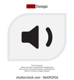 volume low sign, vector design for website 