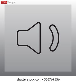 volume low sign, vector design for website. line icon 