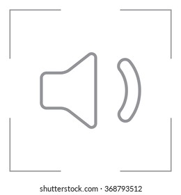 volume low sign, vector design for website. line icon 