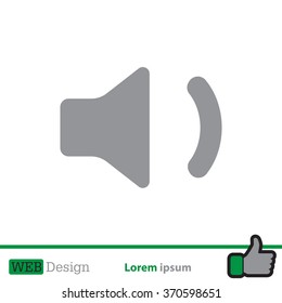 volume low sign, vector design for website 