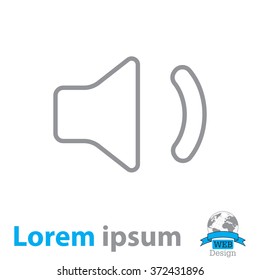 volume low sign, vector design for website. line icon 