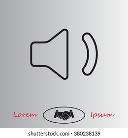 volume low sign, vector design for website. line icon 