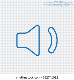 volume low sign, vector design for website. line icon 