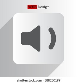 volume low sign, vector design for website 