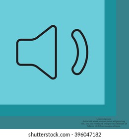 volume low sign, vector design for website. line icon 