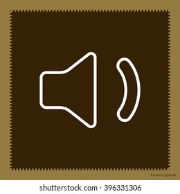 volume low sign, vector design for website. line icon 