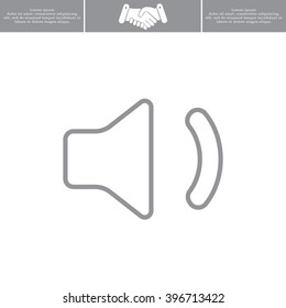 volume low sign, vector design for website. line icon 