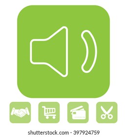 volume low sign, vector design for website. line icon 