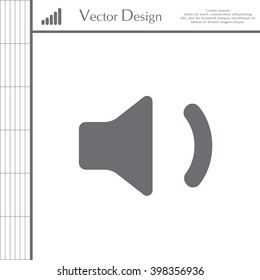 volume low sign, vector design for website 