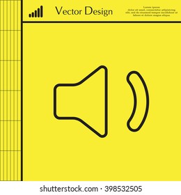 volume low sign, vector design for website. line icon 