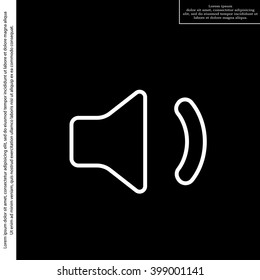 volume low sign, vector design for website. line icon 