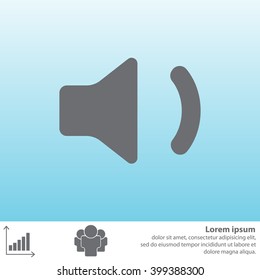 volume low sign, vector design for website 