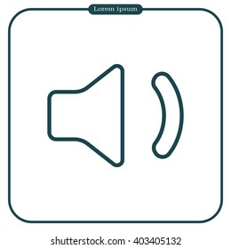volume low sign, vector design for website. line icon 
