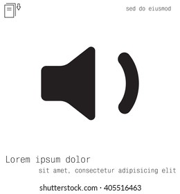 volume low sign, vector design for website 