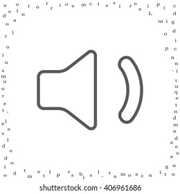 volume low sign, vector design for website. line icon 