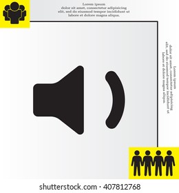 volume low sign, vector design for website 