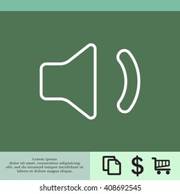 volume low sign, vector design for website. line icon 