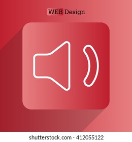 volume low sign, vector design for website. line icon 