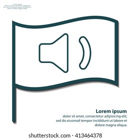 volume low sign, vector design for website. line icon 