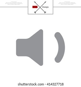 volume low sign, vector design for website 