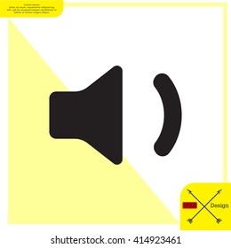 volume low sign, vector design for website 