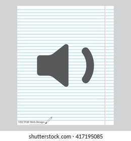 volume low sign, vector design for website 