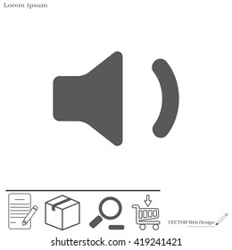 volume low sign, vector design for website 