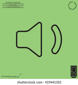 volume low sign, vector design for website. line icon 