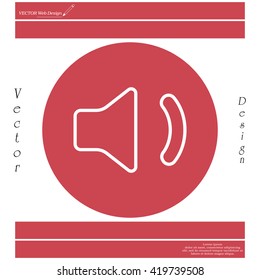 volume low sign, vector design for website. line icon 
