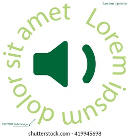volume low sign, vector design for website 