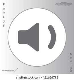 volume low sign, vector design for website 