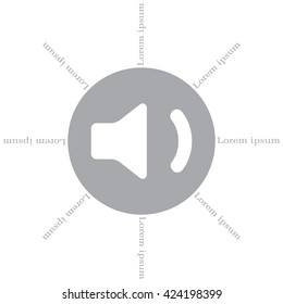 volume low sign, vector design for website 