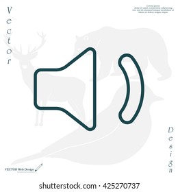 volume low sign, vector design for website. line icon 