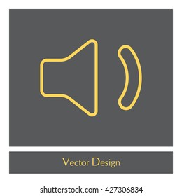 volume low sign, vector design for website. line icon 