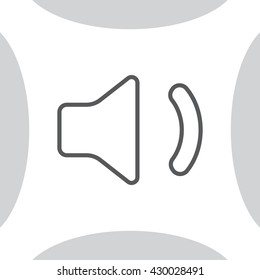 volume low sign, vector design for website. line icon 