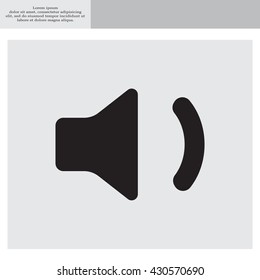 volume low sign, vector design for website 